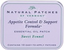 Prírodné záplaty Vermont Apetite Supressant Essential Oil Body Patches, Sweet Fenikel, 10-Count Tin