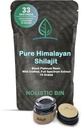 Holistický Bin Shilajit Resin - Himalayan Fulvic & Trace - Black Platinum Resin - Shilajit Extract - Mix into Liquids - Serving Spoon Included - 10g