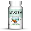 Maxi Health B-6 - vitamín B6-100 mg Kardiovaskulárne zdravie - 100 tabliet - Kosher (100 gróf, balenie 2)