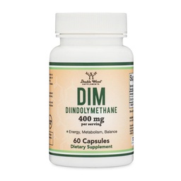 DIM doplnok pre ženy a mužov (Diindolylmetán Estrogen Blocking Supplement, Hormonal Akné liečba, Hormonálna rovnováha pre ženy) 400mg Servings, 200mg per Capsule, 60 Kapsule by Double Wood