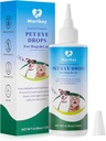 Pet Očné kvapky, Gentle&Safe Dog Očné kvapky pre infekciu, Uľaviť oči Svrbenie a podráždenie, Odstrániť Tear Stains,Bezpečné pre všetky zvieratá, 4.06oz,120ml
