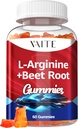 L Arginine Supplement Beet Root Gummies - Double Strength, Energy Boost, Circulation Support and Stamina, Organic Chewable Beets Supplements for Men and Women, Vegan Gummy, Non-GMO, bez cukru