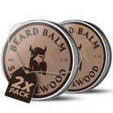 Striking Viking Brada Balzam pre mužov - Leave in Beard Conditioner - Styling Balm vyrobený s prirodzene odvodené beardové maslo, Argan & Jojobové oleje (4 Ounce (Pack of 2), Sandalwood)