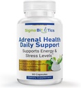 Sigma Biotics Adrenal Health Daily Support - Adrenal Support s adaptogénnymi bylinami, vitamínmi a aminokyselinami - Non-GMO Adrenal Complex for Energy and Vitality - 60 Kapsule