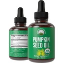 Pumpkin Seed Oil. USDA Organic Vegan Liquid Drops Extract pre ženy a mužov. Doplnok pre rast vlasov, zdravie kože, UT, Prostate Support. Zero Cukor, bez lepku.