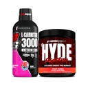 PROSUPPS L-karnitín 3000 Stimulant zadarmo Liquid Shots (Berry) a pán Hyde Signature Series Pre-Workout Energy Powderd Drink (Ovocná rana) Bundle