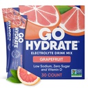 GoHydrate Powder Pakety s nízkym obsahom sodíka bez cukru - Instant Hydratácia Denný nápoj Mix - Zero Cukrová voda Ochutená Packet s vitamínom D - (Grapefruit, 30 balení)