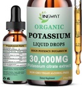 Kálium Magnézium Tekuté kvapky - Organické Liquid Supplement - Vysoká absorpcia Dusičnan draselný 1000 mg Magnézium Glycinát 500mg Vápnik pre srdce,Leg Cramps & Muscle - non-GMO, Vegan, 2 oz