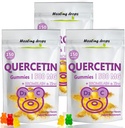 Quercetin s hypromelínom Gummy - vitamín C + zinok + vitamín D3 - Quercetin 500 mg Gummy pre deti a dospelých (3 balenia)