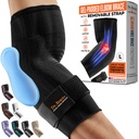 DR. BRACE® Elite Elbow Brace Support, Dýchateľný lakťový kompresný rukáv s gélom Pad pre Golfer's, Tenisový lakeť a tendinitída Liečba a úľava od bolesti 2024 (čierna, veľká)