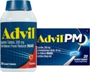 Advil Bolesť Reliever a Horúčka Redukcia, Ibuprofen 200mg pre úľavu od bolesti - 300 gróf, Advil PM Bolesť Reliever a Nočný spánok Pomoc, Ibuprofen pre úľavu od bolesti a difenhydramín Citrát - 20 Počet