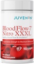 Juvenon BloodFlow-7 Nitric Oxide Supplement with Nitrosigine - Improved Formula for Maximum Absorbtion - Circulation Booster, Krvný tlak, Cholesterol Support (180 Počet (Stock of 1))