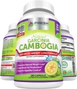 ČERSTVÁ ZDRAVOTNÍCKA 100% Pure Garcinia Cambogia Extract - All Natural Apppetite Supressant & Weight Management Support - 180 Kapsule