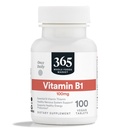 365 podľa trhu s celými potravinami, vitamín B1 100 mg, Vegan, 100 tabliet