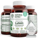 Prírodné Nutra lutein a Zeaxantin Supplement, Udržujte vision zdravie, chráni bunky v očiach, zvýšiť úroveň Zeaxantin & Isomers, Podpora zdravie očí, Gluten bez, sója bez, 20 mg - 30 kapsúl
