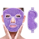 ZNÖCUETÖD Cooling Ice Face Eye Maska na zníženie opuchu, tašky pod očami, Sinus,červenosť, úľava od bolesti, tmavé kruhy, migréna, hot/cold balenie so mäkkou Plush podperou (Purple(1* Očná maska+1*Face Maska))