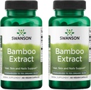 Swanson Bambus Extract - Prírodné vlasy, koža a nechty doplnok - 70% Silica obsah podporujúce kolagén Tvorba a rast kostí - (60 Veggie Kapsule, 300mg Každý) (2 balenie)