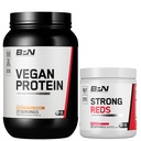 BARE VÝKON VÝKON BPN Vegan Arašidové maslo Cookie Protein + Silné červené jahodové bubliny