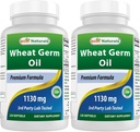 Najlepšie Naturals Pšeničné Germ olej 1130 mg 120 Softgels (Pack of 2)