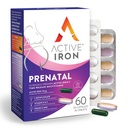 Aktívne železo prenatálne, železo doplnok + prenatálne vitamíny pre ženy, 30 non-Konzultačné kapsuly + 30 Time-Release Multivitamíny, Tehotenstvo, Dojčenie a Postpartum Essentials