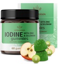 HERBAMAMA Iodine Gummy - Draslík jód, zinok a selén pre imunitnú obranu a podporu mozgu - Vegan, Non-GMO Immune Suplement - 60 Pectin-Based Apple-Flavored Chews