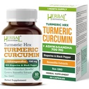 Turmerica Supplement Hrx- Immune Supplement, Metabolizmus Booster Joint Suplement with Turmerica Curcumin, Boswellia, Curcuma & Black Pepper Extract - 60 Kapsule