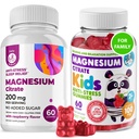 Deti Horčík 60 Počet a horčík 60 Počet Gummy bez cukru - Pokojné horčík Gumies Supplement for Children, bez cukru Horčík Pokojné žuvačky pre deti a dospelých