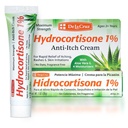 De La Cruz 1% Hydrokortizón Cream - Maximálna sila - Topický Anti svrbenie Hydrokortizón Cream s Aloe Vera a hydratačné prípravky pre suchú pokožku, sčervenanie, dermatitída, ekzém a vyrážky - 1 OZ (28g)