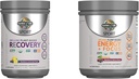 Záhrada života Vegan Organic Plant-Based Post Workout Recovery Powder, 30 Servings, 15.7 Oz & Pre Workout Energy Powder, 40 Servings, 8.14 Oz Bundle