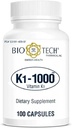 Bio- Tech Pharmacal K1- 1000 (vitamín K1) 100 kapsúl - 3 balenia