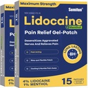 Sumifun 4% Lidokaín Patches Plus 1% Menthol - 30 grófov Maximálna sila OTC úľava od bolesti Patches pre Back Ache Stif Neck Bolesť kĺbov Svalová bolesť Topická analgézia