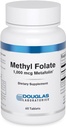 Douglas Laboratories Metylfolát L-5-MTHF - 1000 mcg Metafolín - vitamín B folát - podporuje Homocysteín Metabolizmus a vývoj plodu* - Non-GMO - 60 tabliet