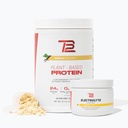 TB12 Plant Based Sila a hydratácia Bundle (Vanilla Protein Powder & Lemonade Electrolytes), Podpora svalovej obnovy a hydratácie, Mliečne bez, non-GMO, Soy-free