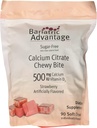 Bariatric Advantage Calcium Citrate Chewy Bites,Cugar-Free Strawberry (90 počet) 500mg