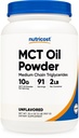 Nutricost Premium MCT Oil Powder - Najlepšie pre Keto, Ketóza, a Ketogénne diéty - Non-GMO a lepidlo zadarmo... (2 LB (Nearomatické))