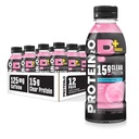 Protein2o 15g Srvátkový proteín Izolačný hydratačný nápoj Plus Energy & Focus, 350 mg elektrolytov, vitamíny B5 & B6, bez cukru, cukrová sladkosť, 16,9 oz fľaša (balenie 12)