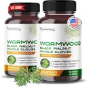 Wormwood Black Walnut celé kloves zázvor - Podpora wellness trávy, čistenie pečene, kĺby zdravie - 120-dňový zdroj - Made in The USA