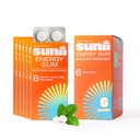 Sunii - Energy Gum - NEW Quick Boost Energy & Focus - 50mg Kofeínová Gum - Vitamins B6 & B12, Taurine, Vegan, Bez cukru, Zero Calorie, Fresh Mint Taste - rýchlejšie ako Chews, Drinks, Gels & Pills (48ks)