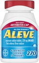 Aleve Soft Grip Artritída Cap Tablety, Fast Acting All Day úľava od bolesti pri bolestiach hlavy, bolesti svalov a zníženie horúčky, Naproxen Nátrium Kapsule, 220 mg, 270 Počet