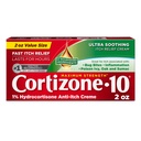 Cortizone-10 Maximálna sila Ultra upokojujúce svrbenie Relief Cream, 1% Hydrokortizón, Fast-Acting, Anti-Svrbenie krém pre Bug Bites, Vyrážka, Ekzém, Psoriáza, Poison Ivy, Oak, Sumac & More, 2 oz