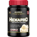 ALMMAX HEXAPRO, francúzska vanilka - 2 lb - 25 gramov proteínu na jedno použitie - 8-hodinové trvalé uvoľnenie - nula cukru - 21 dávok