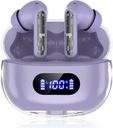 Purple Wireless Earbuds P1 PRO, slúchadlá Bezdrôtové Bluetooth slúchadlá s clear Call Mics Ear Buds, pohodlné Fit, IPX7 Nepremokavá dlhá životnosť batérie, 30H Playtime for Sports Workout