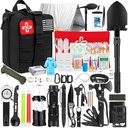 Prežitie Kit, 250Pcs prežitie Gear Prvá pomoc Kit s Molle System Kompatibilný taška a núdzové stánok, Núdzové Kit pre zemetrasenie, Vonkajšie dobrodružstvo, Turistika, Lov, Darčeky pre mužov Ženy