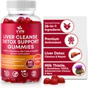 VVNaturals Sugar-free 26-in-1 Pečeň čistí Detox a opravy Tučné Pečeň Vzorec Gummies; 3000mg Zmes glutatiónu, Silymarin Milk Thitle, Choline, TUDCA 