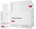 CYMBIOTIKA Kreatín+, Kreatín a glutamín Dodatok pre Amino energie, zotavenie, svalovej hmoty a mozgu podporu, Lipozomálne dodanie, Gluten zadarmo & Vegan, Malinová príchuť - 30ml Pouches (Pack of 20)