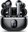 Bezdrôtové Earbuds, Bluetooth 5.3 Slúchadlá Big Bass Stereo, Ušné putá s hlučnou Zrušiť Mic LED displej, v ušiach slúchadlá IP7 vodotesné, 50H Playtime for Sports, Black