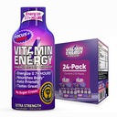Vitamín Energy Focus+ Extra sila Energia Shot Berry 24 Balenie, 260 mg prírodný kofeín, B-vitamíny, CoQ10, aminokyseliny, zameranie, produktivita a jasnosť, Zero Sugar, Gluten-free, 1,93 fl oz