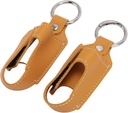 Generic Astma Inhaler Holder, Inhaler Case Inhaler Nosič Clasp Uzavretie Bezpečnosť Karabína Clip 2ks Prenosný PU Kožený inhalátor Ochranný držiak (Turmerica)