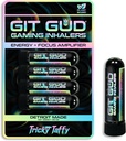 GIT GUD Energy Stick (4 balenia) Competitive Focus zosilňovač, osviežujúce Mint Aroma, Daily-Use, Prenosné Jednorázové, Tricky Taffy (Taffy mint)