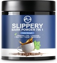 Slippery Elm, Organic Slippery Elm Bark Powder s L-Glutamine, DGL, harmanček, Aloe Vera, Fenikel, Marshmallow, Prírodné byliny pre upokojujúce Throat & Tráviaca podpora, 40 Slúži